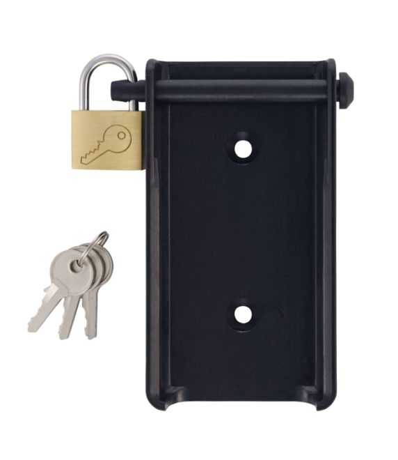 Suporte de Parede (preto) com Cadeado para testo 175