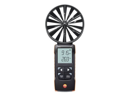 testo 417 - Anemômetro digital de hélice de 100 mm com conexão de aplicativo