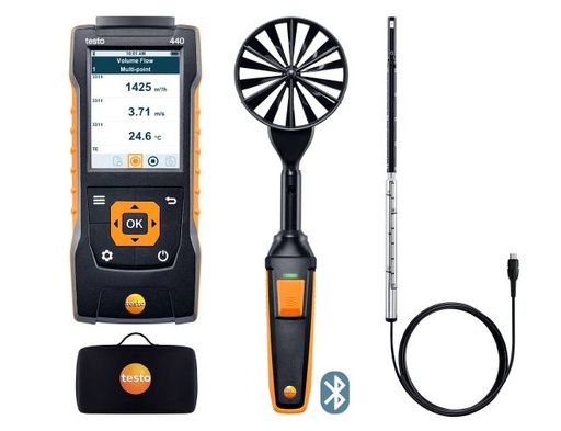 [0563 4406] testo 440 (Combokit 1) - Fluxo de Ar com Bluetooth