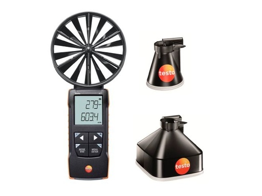 [0563 1417] testo 417 kit 1 - Anemômetro de hélice com funis de medição